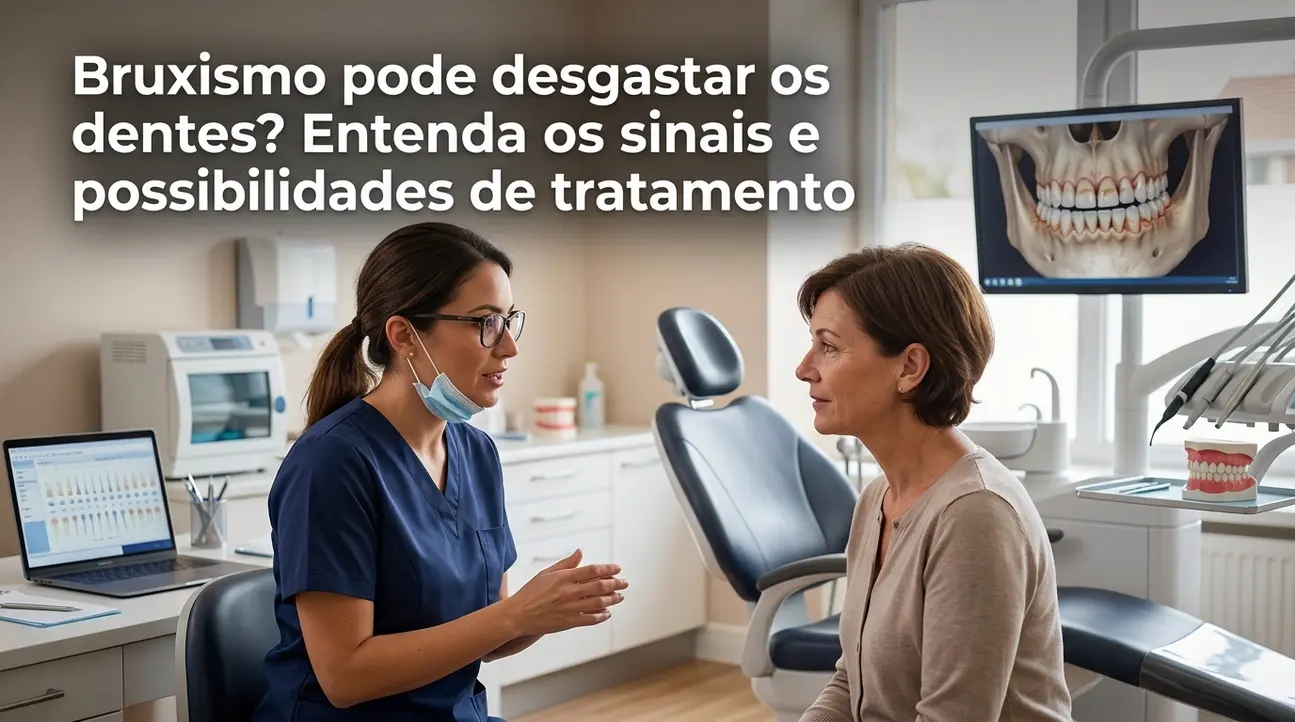 bruxismo pode desgastar os dentes - avaliação odontológica
